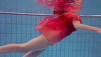 Preview 1 of Be Fucked By Dog - Redhead in the pool