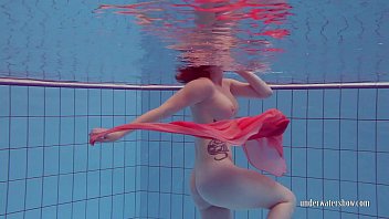 Preview 4 of Be Fucked By Dog - Redhead in the pool