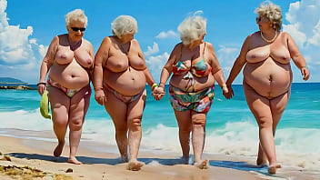 Preview 3 of Abg Montok Ngocok Memek - Four grannies with huge tits