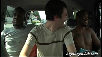 Preview 2 of Kitchen Anna Bell - Blacks On Boys - White Dude Fucked Hard By Gay Black Muscular Guy 03
