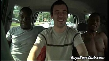 Preview 1 of Kitchen Anna Bell - Blacks On Boys - White Dude Fucked Hard By Gay Black Muscular Guy 03