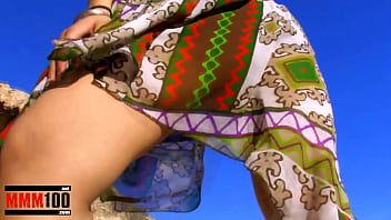 Preview 1 of Xxx Vidos 18 - Arab bigtits chubby slut Karmen Diaz fucked at the beach