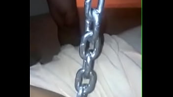 Preview 4 of Kin Bar - Guy pulls chain out of phat pussy