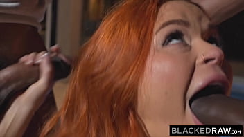 Preview 2 of Leany Lee - BLACKERAW BBC Crazy Redhead Sinatra Monroe Gets Spit Roasted
