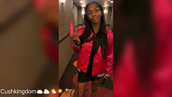 Preview 1 of Xxx Bf Chudae - Destinyslimgod shows off her dildo before she gets fucked doggy style and sucks big black cock!