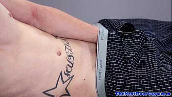 Preview 2 of Riliy Raid - Ginger stud tugs his bigcock on couch at home