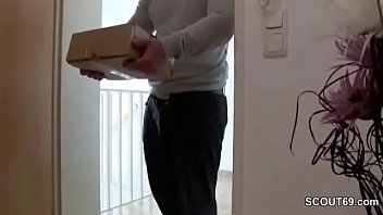 Preview 1 of Breanne Benson Creampie Only - German Teen Seduce Postman to Fuck when away