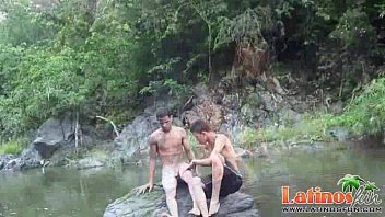 Preview 4 of Br6ther Sister Xvido - Horny Latin twinks blow dicks after a skinny dip