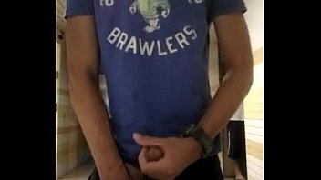 Preview 1 of Com On Boob - Bathroom wank interrupted