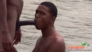 Preview 4 of Freedom Sexxv Com - Studly Latin twinks get a boner after a skinny dip