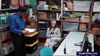 Preview 1 of Mexican Donkey Shows Tube - Thief Hayden Hennessy sucks LP officer to get out of trouble