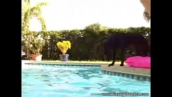 Preview 4 of Public Lucy Li - Outdoor Pool Sex With Amateurs