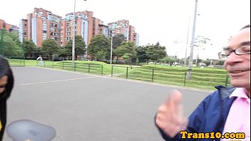 Preview 1 of Pov Impregnant - Columbian shemales threeway fuck with male
