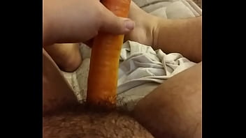 Preview 3 of Www Blak Man Sex Video Com - Ftm with carrot dildo