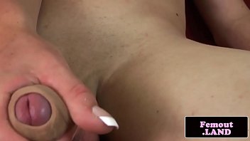 Preview 3 of Anis Kot - Amateur trap jerks off on the couch