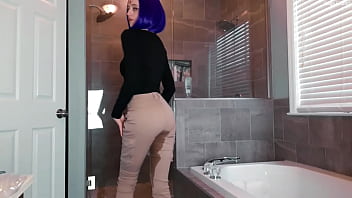 Preview 1 of Black Women Naked In Street - Raven Wetting Her Khaki Pants &amp_ Panties Sage Eldritch