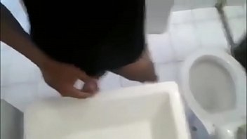 Preview 4 of Vietnam Small Tits Vs Big - Amateur Young n Hung Latino Stud Jerks in Moans in Bathroom