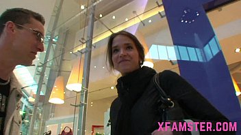 Preview 1 of Mentel Xxx - Slim tight amateur pussy fucked in public mall hard long in her wet cunt