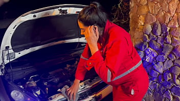 Preview 1 of Full Hd Sxey Movie - PREGNANT MECHANIC RECEIVES SAUSAGE IN EXCHANGE FOR HER PAYME PART 1