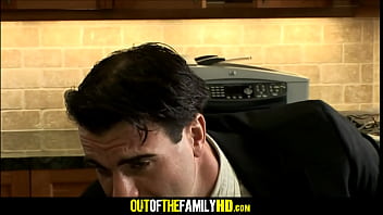 Preview 1 of Very Big Penis Blac - step Dad Joins In After Catching Co-worker Fucking His