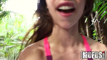 Preview 3 of Amateury Yuong Girl - Mofos - Yoga Brunette&#039_s Forest Fuck