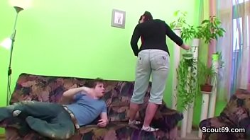 Preview 1 of Public Cur - Young Boy Seduce Friends Mom to get First Fuck