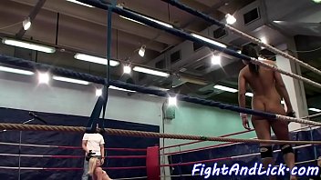 Preview 4 of Men Gerls - Petite lesbian babe wrestling with euro dyke