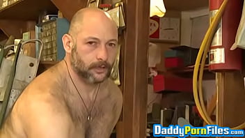 Preview 3 of Big One Cock Hot Garl Sex - Bearded hunk shows off how he masturbates in the shed solo