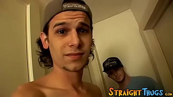 Preview 1 of Mom And Sun Sex Lalari Latki Hui - Two amateurs wankinf dicks until one of them cums hard
