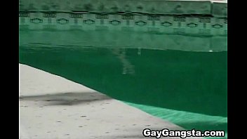 Preview 1 of Sunny Leene - Gay Black Lovers Hardcore Anal by the Pool
