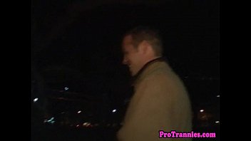 Preview 1 of Creep Dick Ebony - Assfucked tranny jerks her cock until cumshot