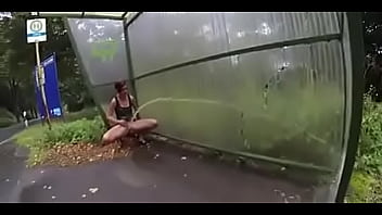 Preview 4 of Cums Drink In Glass - sexy girl public pissing bus at flashing schau auf der seite Frauenmeister