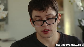 Preview 1 of Sperm Gags - Virgin teen gets a huge cock in her tight ass