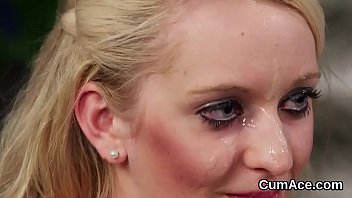 Preview 2 of Filmsx Tape - Wicked hottie gets sperm shot on her face swallowing all the jizm