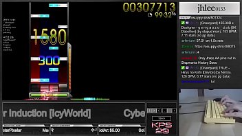 Preview 2 of Cute Girls Hot Boobs - osu!mania | Cyber Induction [IcyWorld]  DT | Played by jhlee0133