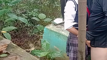 Preview 1 of Www Bangla Xx Dot Com - Friend Classmate with benefits,  I fucked my classmate in abandoned cemetery