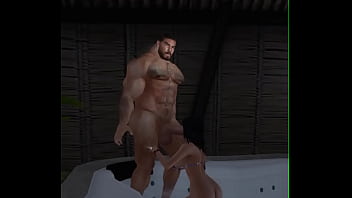 Preview 3 of Twins Licking - cam heyward and babe horned up in hot tub