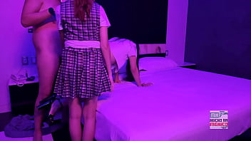 Preview 1 of Aimal Xxx Giral - Mi amiga de Noveno consigui&oacute_ una nueva de Primero para que nos la cojamos enfrente a su novio 2
