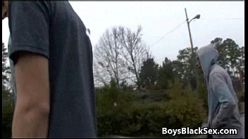 Preview 2 of Bangars Com - Blacks On Boys - Bareback Black Guy Fuck White Twink Gay Boy 10