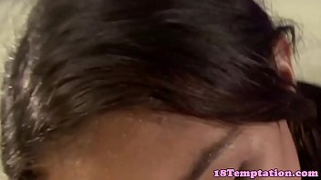 Preview 2 of Wife Night In Bad - Latina stepsister tugging stepbro