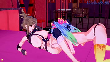 Preview 2 of Stupid Maid - Az Sainklaus and Chitose Kisaragi and Lamia Loveless intense lesbian play and futanari sex. - Super Robot Wars 30 &amp_ V &amp_ A Hentai