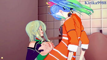 Preview 3 of Stupid Maid - Az Sainklaus and Chitose Kisaragi and Lamia Loveless intense lesbian play and futanari sex. - Super Robot Wars 30 &amp_ V &amp_ A Hentai