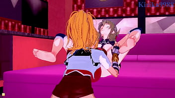 Preview 1 of Girlfriend Riya - Chitose Kisaragi and Excellen Browning intense lesbian play and intense futanari sex. - Super Robot Wars V &amp_ IMPACT Hentai