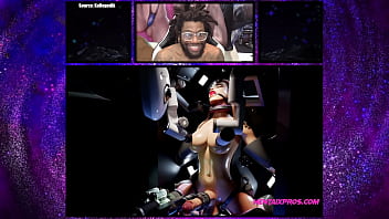 Preview 3 of Tiz Sex Woumen - Sexy Big Breast Brigitte Get&#039_s Her Huge Futa Cock Milked By A Robot