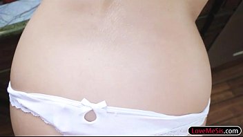 Preview 3 of Kylan Lie - Pretty teen stepsis sucking off while blindfolded and boned