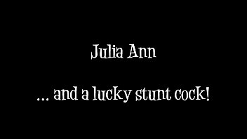 Preview 1 of Ass Worship Latex Leggings - Busty Milf Julia Ann Gets Fucked POV with Big Cock!