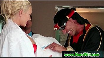 Preview 1 of Cumsut Of Group - Sexy masseuse gives nuru massage 07