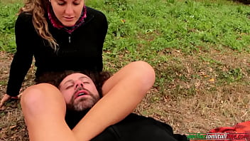 Preview 4 of Delatasso Mom - The Voyeur Ep1 Part 1- Headscissor Outdoor