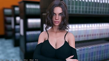 Preview 2 of Xxx Six Bp School - Being A DIK #35 - Hot Married Busty Long Haired Brunette Teacher Puts Her Tongue Full Of Saliva Down My Throat Inside The Library
