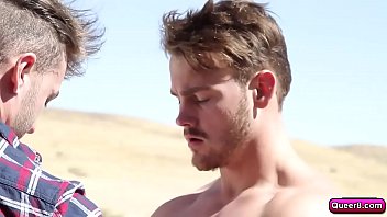 Preview 2 of Cartyrae Getting - The three outlaws strip down in the desert